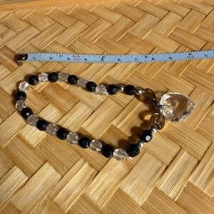 Elegant Black and Clear Beaded Bracelet